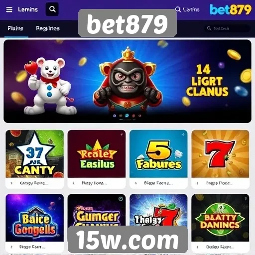 Variedade de jogos oferecidos pela plataforma bet879